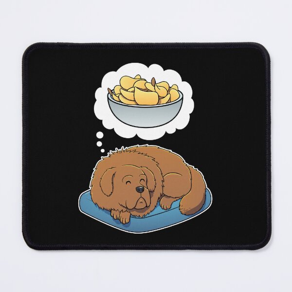 Item preview, Tibetan Mastiff dreaming about Potato Chips designed and sold by DoggieDelights.
