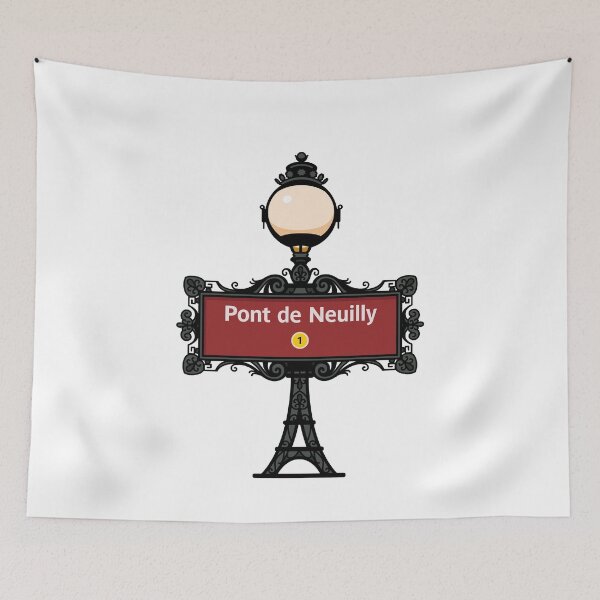 Item preview, Paris France Metro Sign Eiffel Tower - Pont de Neuilly designed and sold by ClickForMore.