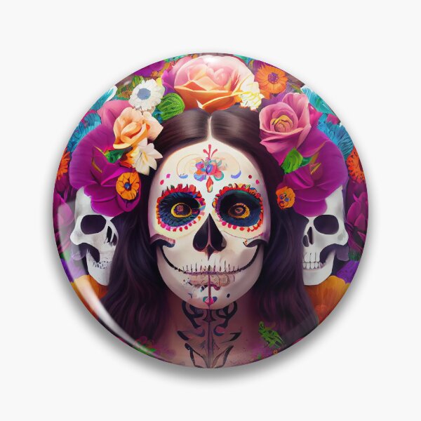 Item preview, Day of the Dead Calacas Floral designed and sold by PosterManiaRo.
