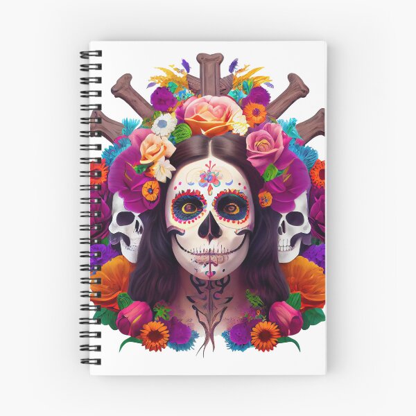 Item preview, Day of the Dead Calacas Floral designed and sold by PosterManiaRo.