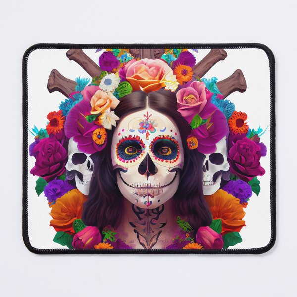 Item preview, Day of the Dead Calacas Floral designed and sold by PosterManiaRo.