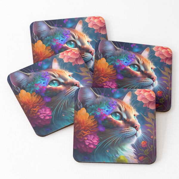Item preview, Willow The Tabby Cat and The Flower Collection 6 designed and sold by idreamaboutcats.