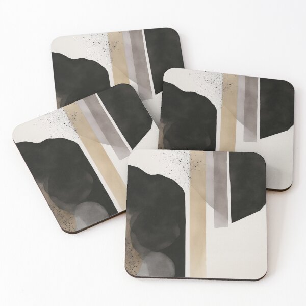 Item preview, Contemporary Black and Beige Abstract designed and sold by EcoArtLab.