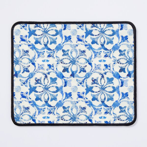 Item preview, Azulejos watercolor tiles blue designed and sold by Alessandro Remo Mazzoni Remotextiles.
