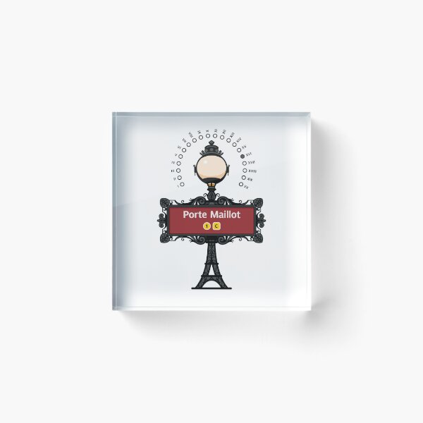Item preview, Paris France Metro Sign Eiffel Tower - Porte Maillot designed and sold by ClickForMore.