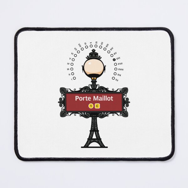 Item preview, Paris France Metro Sign Eiffel Tower - Porte Maillot designed and sold by ClickForMore.