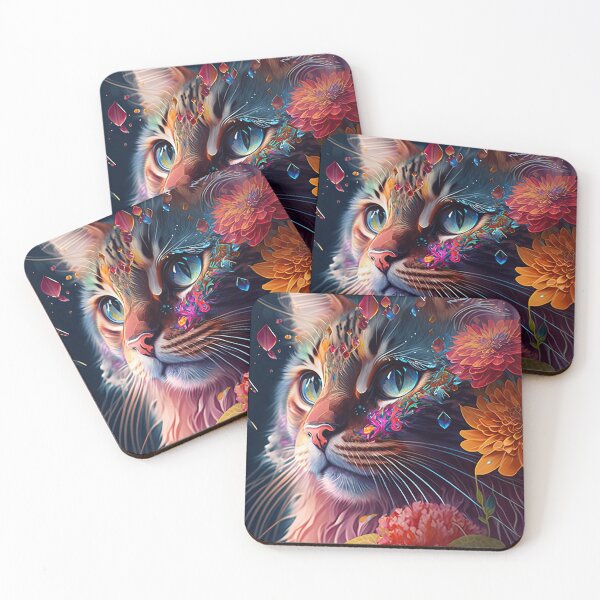 Item preview, Willow The Tabby Cat and The Flower Collection 7 designed and sold by idreamaboutcats.