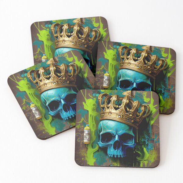 Item preview, Graffiti Style - Skull & Golden Crown Street Art designed and sold by The-Dark-Art.