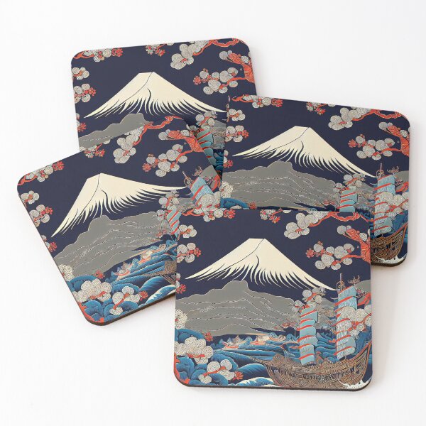 Item preview, Apple Blossoms Overlooking Mount Fuji at Night designed and sold by OccultDreams.