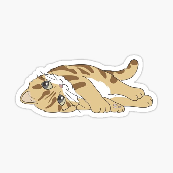 Sleepy Cat Sticker For Sale By Xactoshop Redbubble 8698