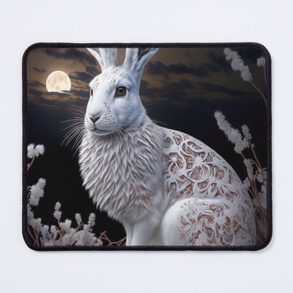 Item preview, white hare 10 designed and sold by thewandswant.