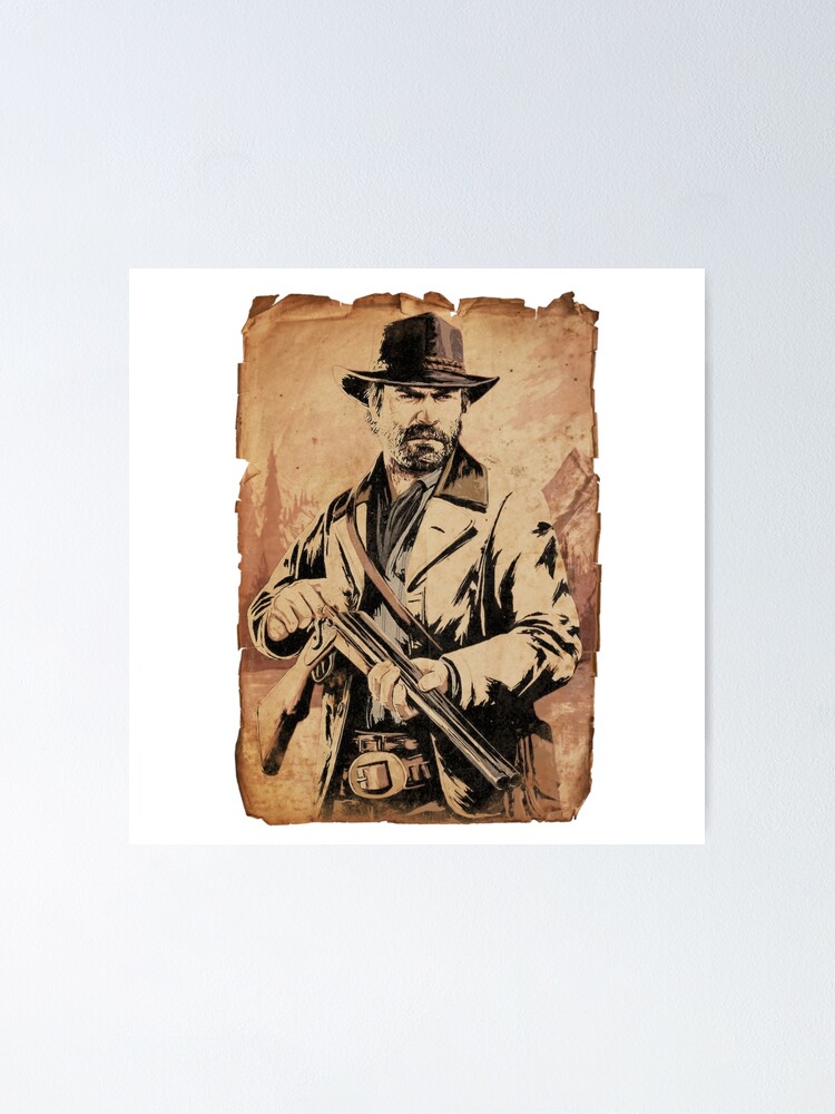 Red Dead Redemption Arthur Morgan Wild West Cowboy Poster 