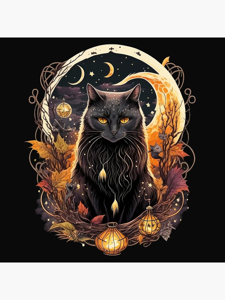 Halloween, The-Sinister Witchy Cat Black Feline Magic Design Poster for  Sale by The-Sinister