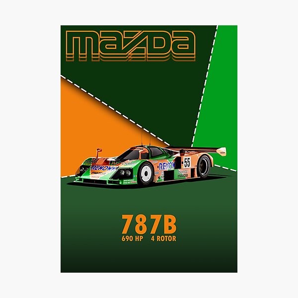 Aperçu de l'œuvre Affiche Mazda 787B créée et vendue par Simon Holzhauer.