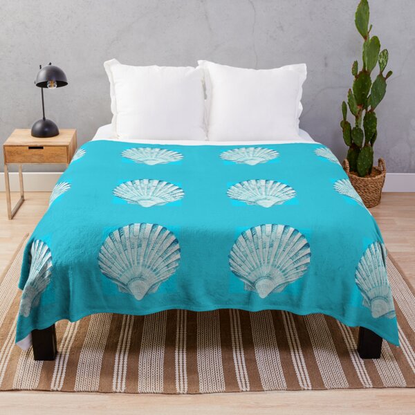 Item preview, Scallop sea shell in turquoise designed and sold by LisaLeQuelenec.