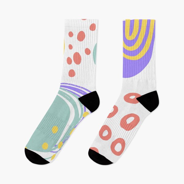 Item preview, Colorful abstract pattern with different shapes yellow pink blue purple designed and sold by Polunytsya.