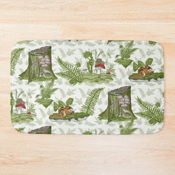 Item preview, Mossy Woodland pattern on cream  designed and sold by Quick Brown Fox Canada.