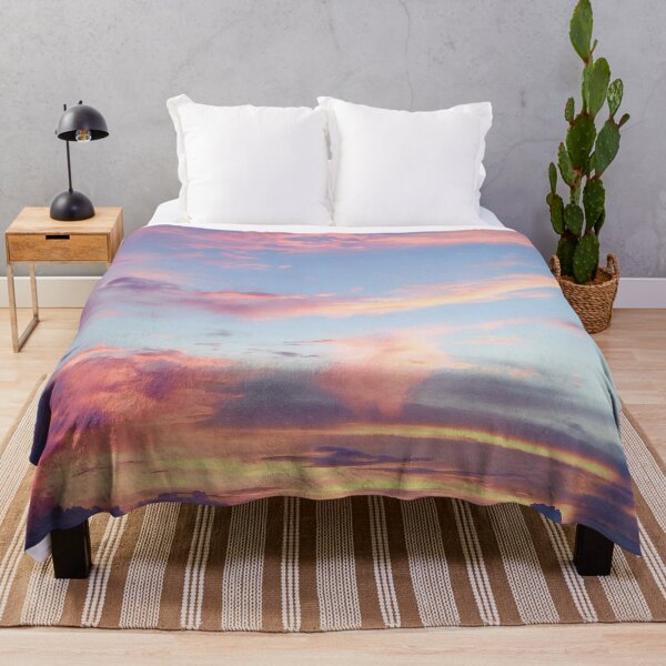 Item preview, Colorful and cloudy sunset by the ocean blue pink orange purple designed and sold by Polunytsya.