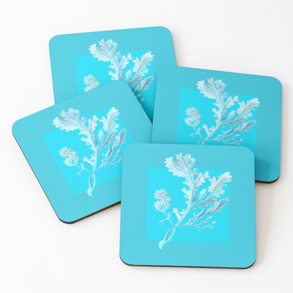Item preview, Botanical seaweed in turquoise designed and sold by LisaLeQuelenec.