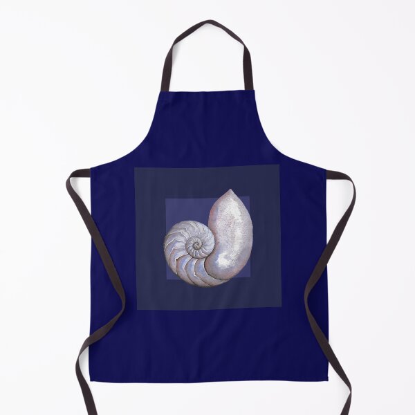 Item preview, Nautilus sea shell in navy designed and sold by LisaLeQuelenec.