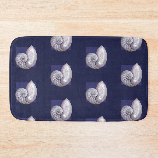 Item preview, Nautilus sea shell in navy designed and sold by LisaLeQuelenec.