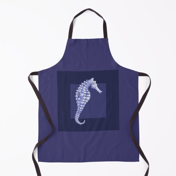 Item preview, Seahorse in navy designed and sold by LisaLeQuelenec.