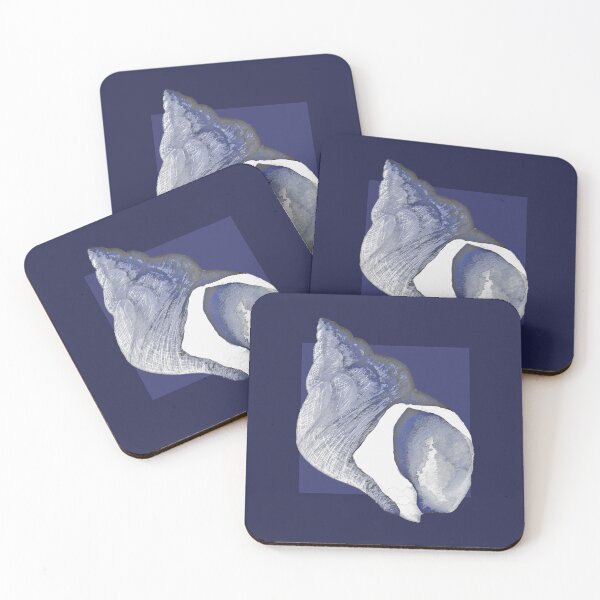 Item preview, Whelk shell in navy designed and sold by LisaLeQuelenec.
