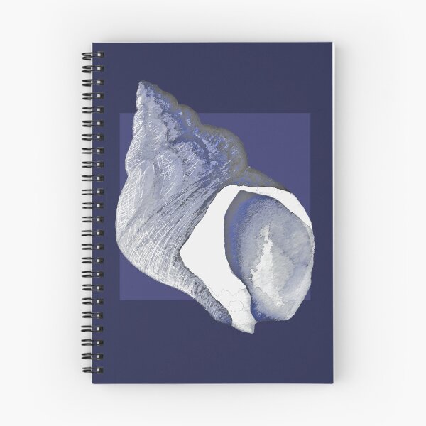 Item preview, Whelk shell in navy designed and sold by LisaLeQuelenec.