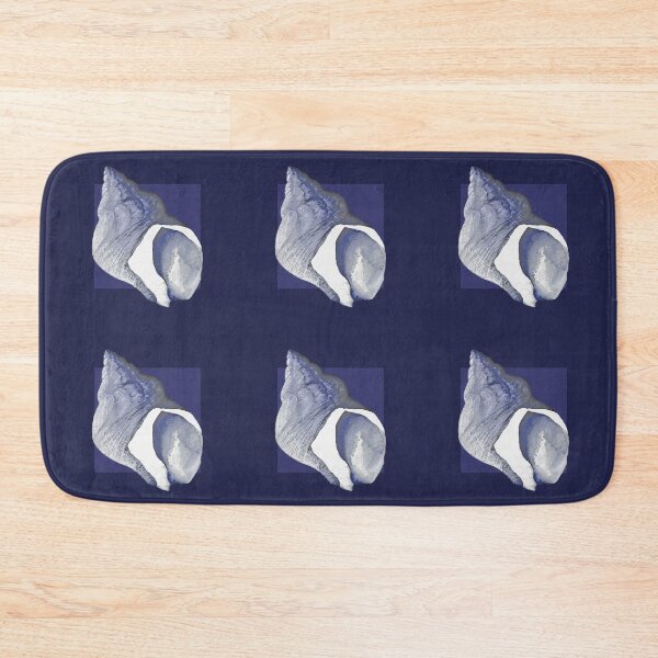 Item preview, Whelk shell in navy designed and sold by LisaLeQuelenec.