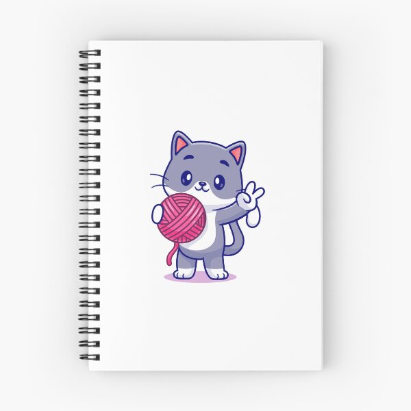 Item preview, funny and cute cat with a ball of wool designed and sold by wassim sadiki.