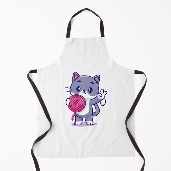 Item preview, funny and cute cat with a ball of wool designed and sold by wassim sadiki.