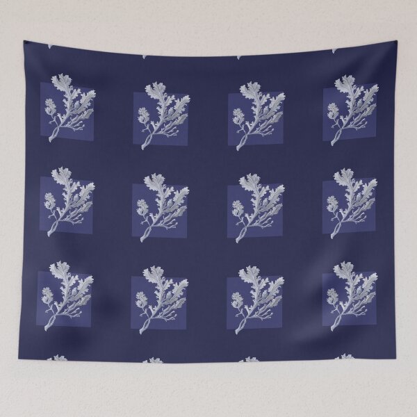 Item preview, Botanical seaweed in navy designed and sold by LisaLeQuelenec.