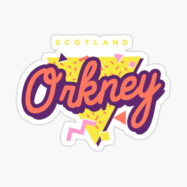 Item preview, Retro 90s Pop 'Orkney' Vintage Scotland designed and sold by dinosareforever.