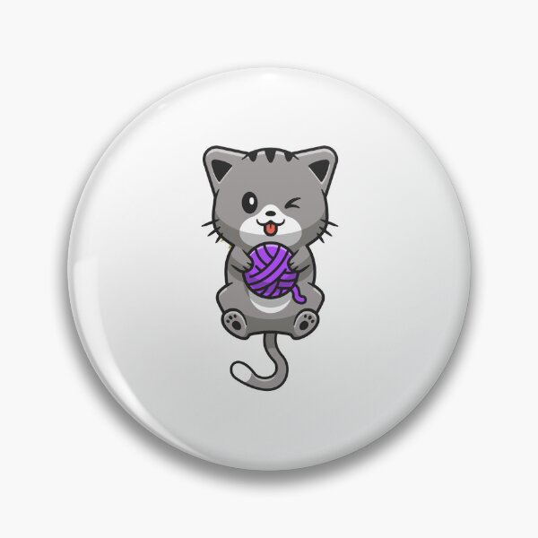 Item preview, funny and cute cat with a ball of wool designed and sold by wassim sadiki.