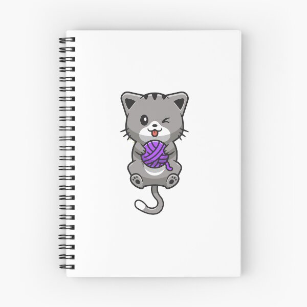 Item preview, funny and cute cat with a ball of wool designed and sold by wassim sadiki.