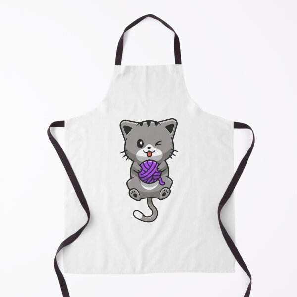 Item preview, funny and cute cat with a ball of wool designed and sold by wassim sadiki.