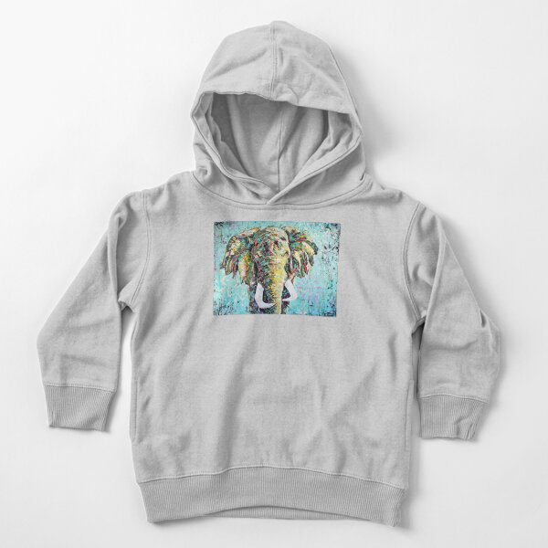 Elephant Animal painting Abstract art Contemporary art Toddler Pullover Hoodie