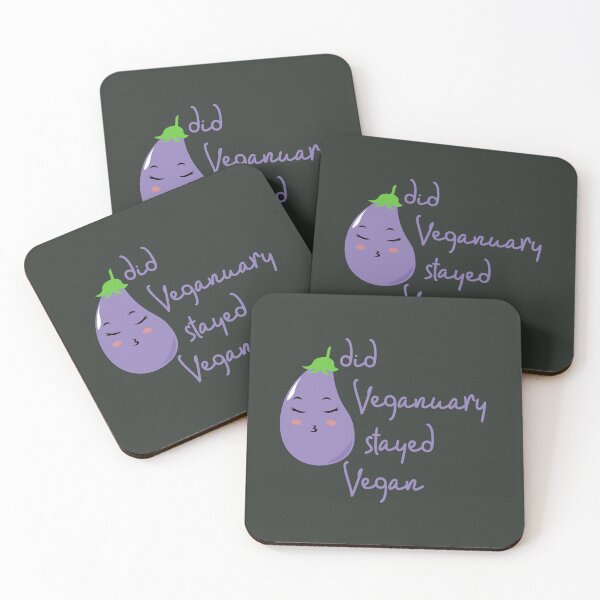 Item preview, Did Veganuary Stayed Vegan with a cute eggplant design designed and sold by EmeraldeaArt.