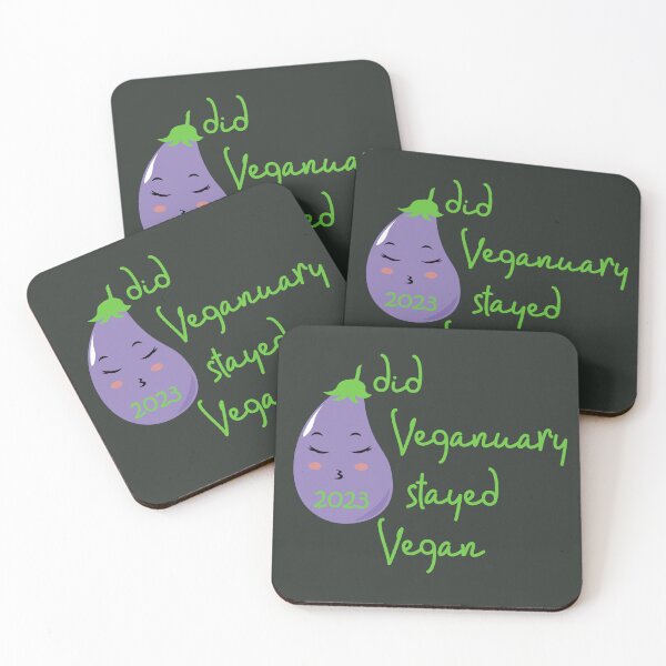 Item preview, Did Veganuary Stayed Vegan 2023 with a cute eggplant design designed and sold by EmeraldeaArt.