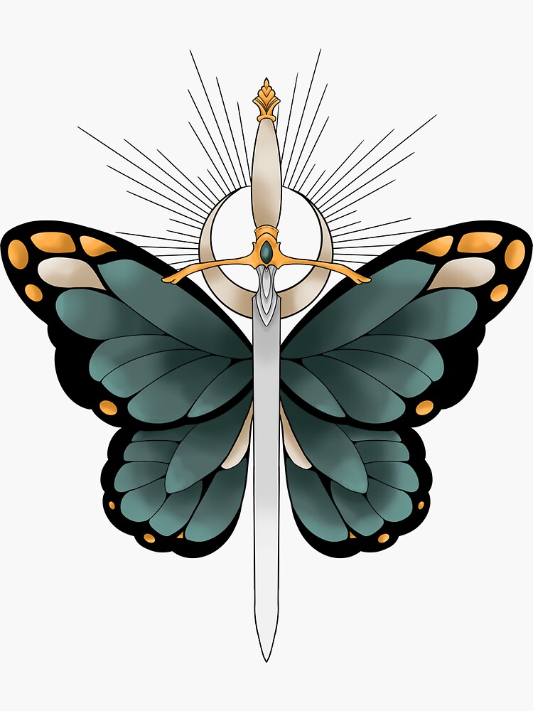 "Butterfly Dagger" Sticker for Sale by ceceYamashita Redbubble