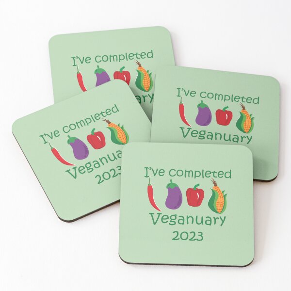 Item preview, Completed veganuary 2023 with vegetables design designed and sold by EmeraldeaArt.