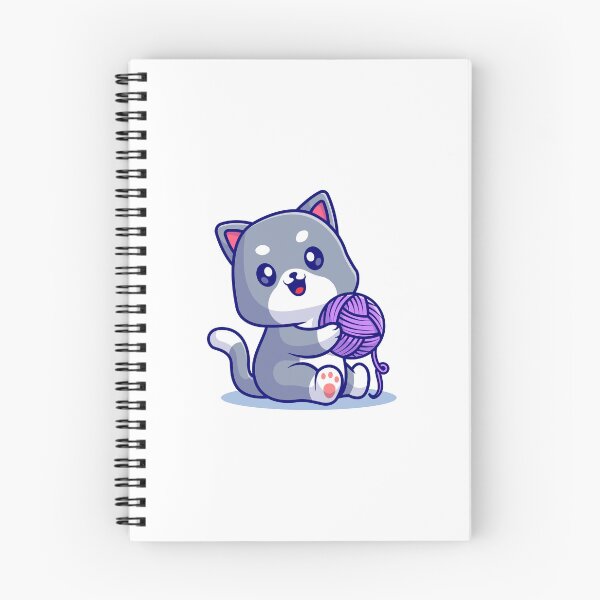 Item preview, funny and cute cat with a ball of wool designed and sold by wassim sadiki.