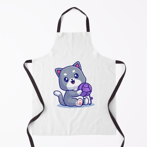 Item preview, funny and cute cat with a ball of wool designed and sold by wassim sadiki.