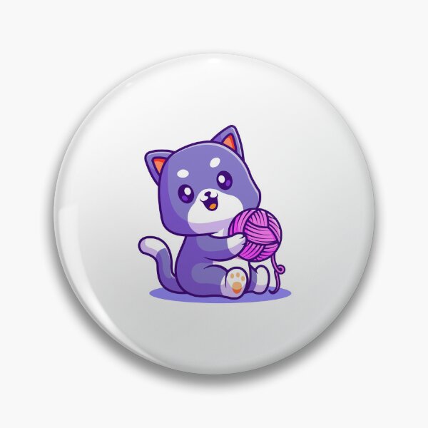 Item preview, funny and cute cat with a ball of wool designed and sold by wassim sadiki.