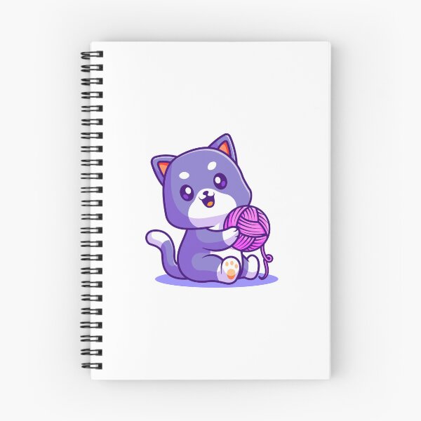 Item preview, funny and cute cat with a ball of wool designed and sold by wassim sadiki.