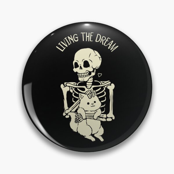 Item preview, Living The Dream Skeleton Cat by Tobe Fonseca designed and sold by Tobe Fonseca®.