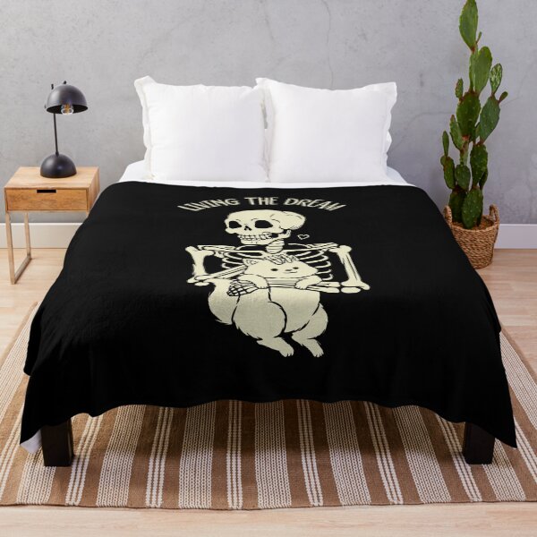 Item preview, Living The Dream Skeleton Cat by Tobe Fonseca designed and sold by Tobe Fonseca®.