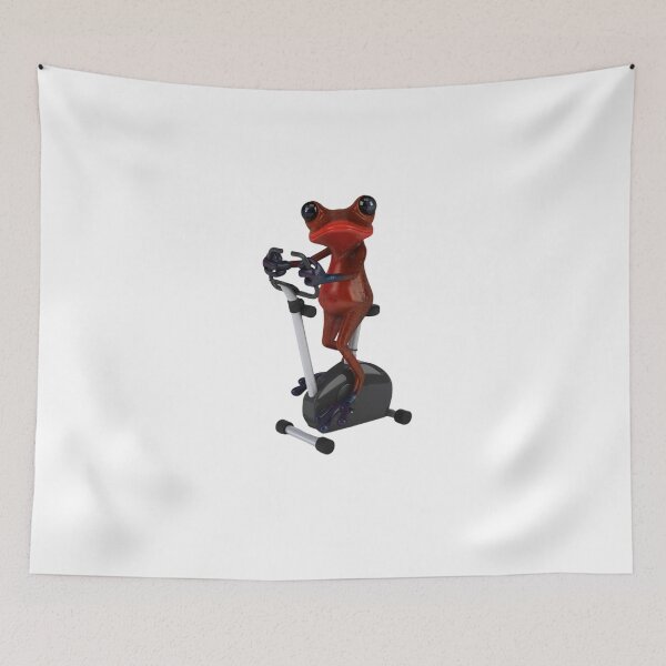 Item preview, frog on rowing machine designed and sold by The Enthousiaste.