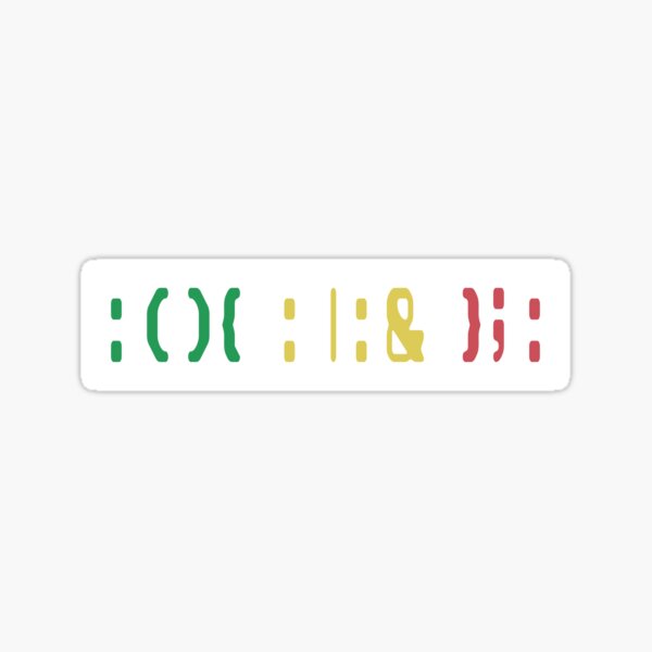Item preview, Fork Bomb Cool Retro Reggae Flag Colors Design for Sysadmins designed and sold by geeksta.