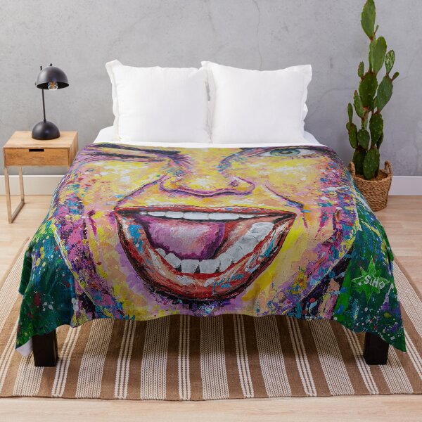 Item preview, Portrait Abstract Art Acrylic Painting Wink designed and sold by Silke Host.